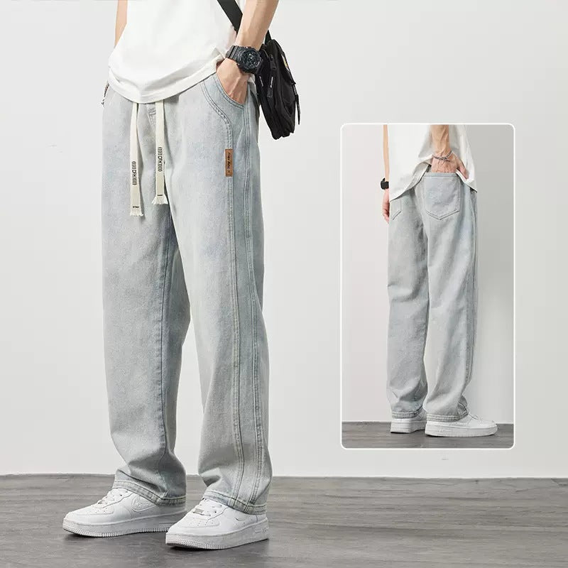 👖Moške ohlapne ravne kavbojke
