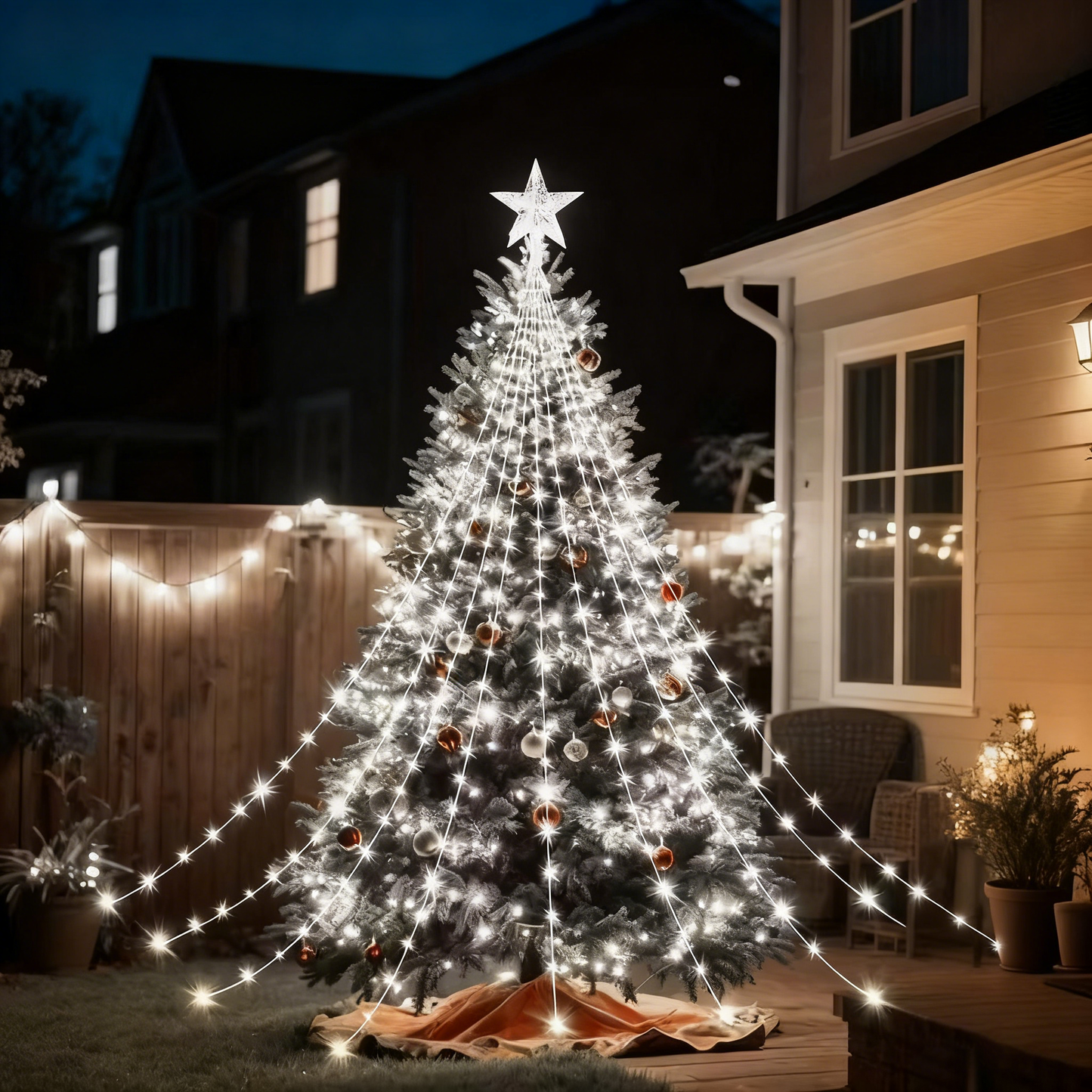 🎁Ранна празнична разпродажба 50% ОТСТЪПКА🎄Коледни лампички „Звездна каскада“