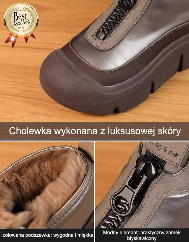 Стилни, къси зимни ботуши с дебела подметка