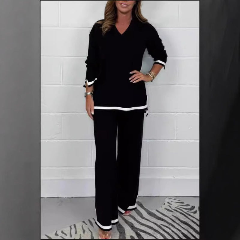 Ženski pleteni komplet za dnevno sobo iz 2 delov