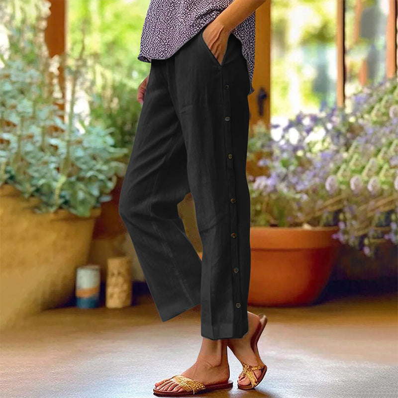 👖Enobarvne vsakdanje hlače