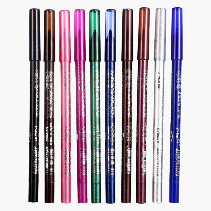 💕10 kolorowych eyelinerów żelowych
