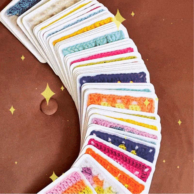 🧶✨Настолна игра „Плетене на една кука с бабини квадрати“ – 50 модела за комбиниране и създаване