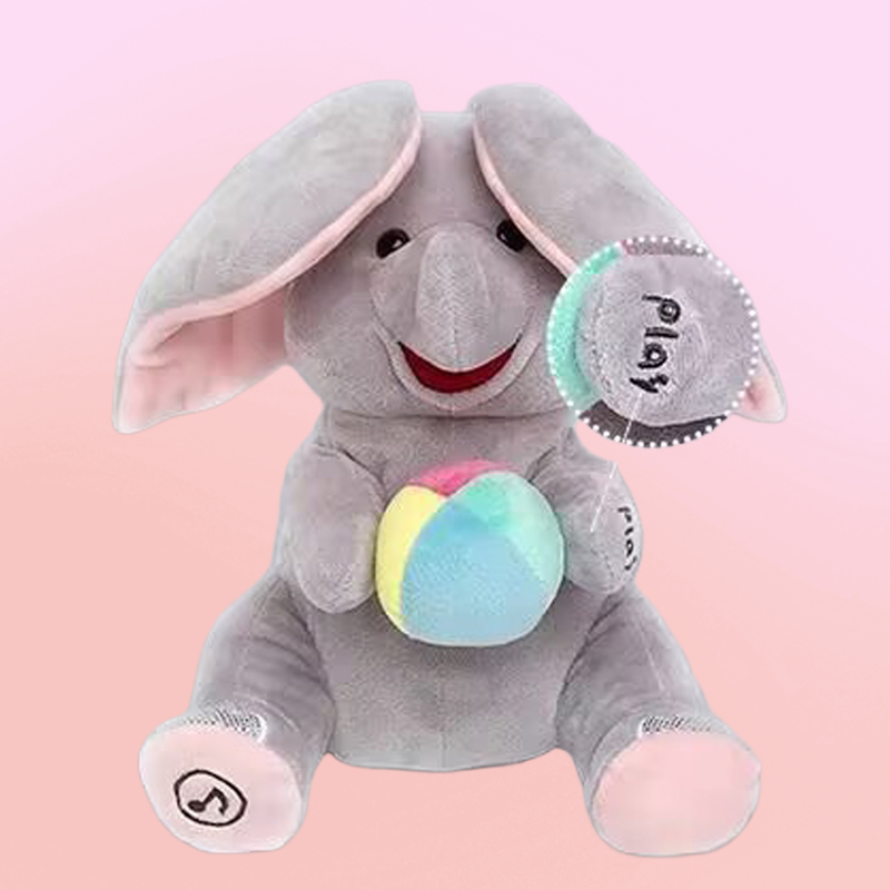 🎁🐘 Luštna plišasta igrača slonček za igranje skrivalnic