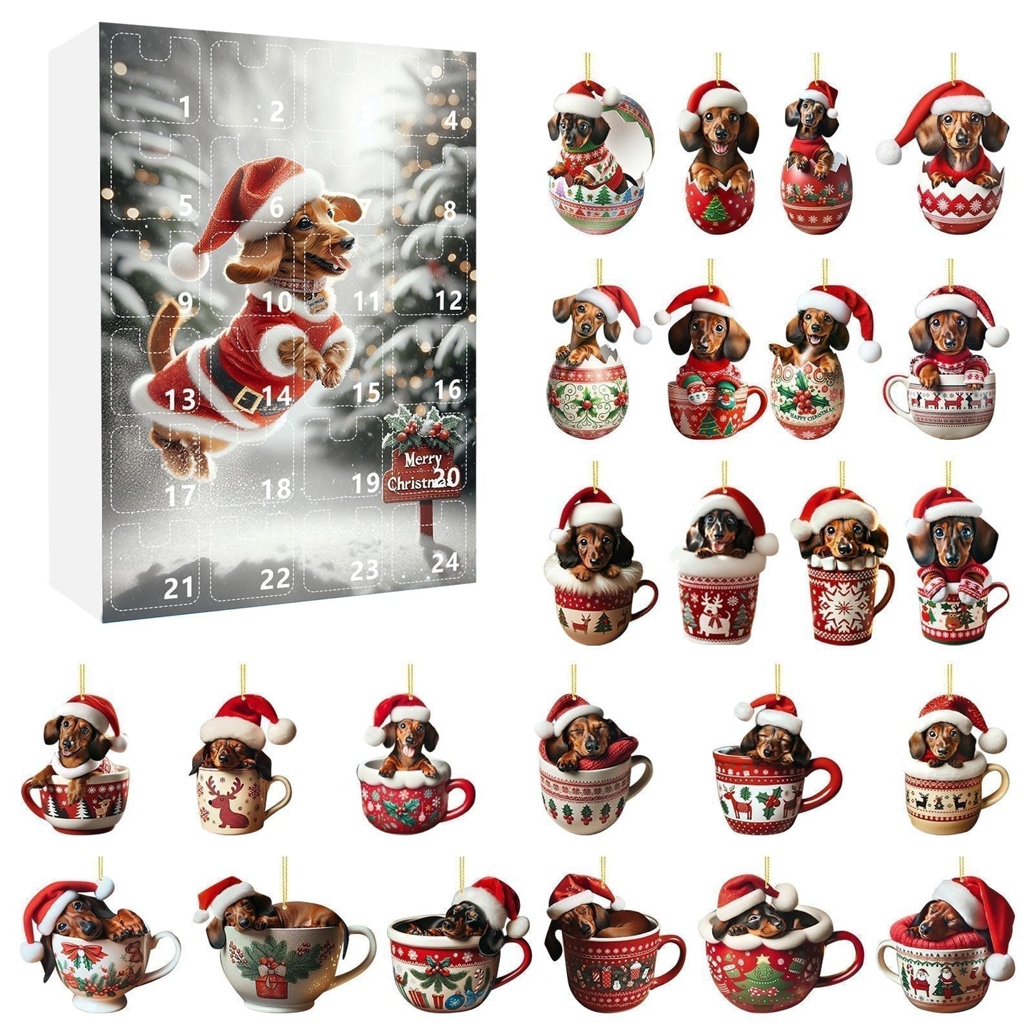 🎅Коледен адвент календар за дакели за 2025 г.🎁
