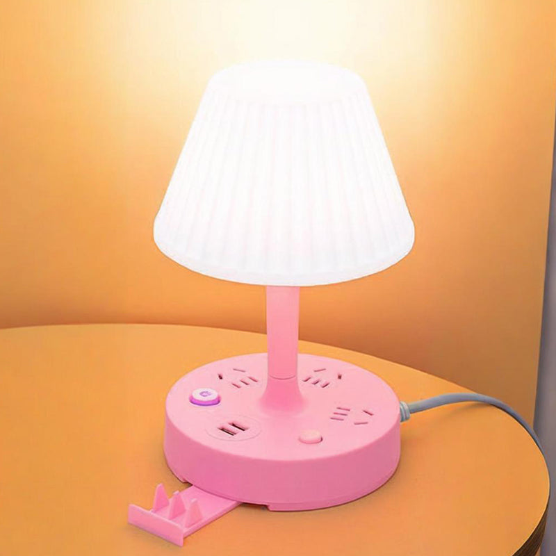 ✨✨Namizna svetilka z USB-priključkom in vtičem za napajanje