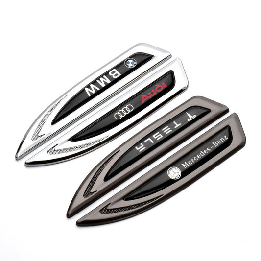 Универсална значка за кола с лого, персонализируем метален стикер за кола (2 бр.)