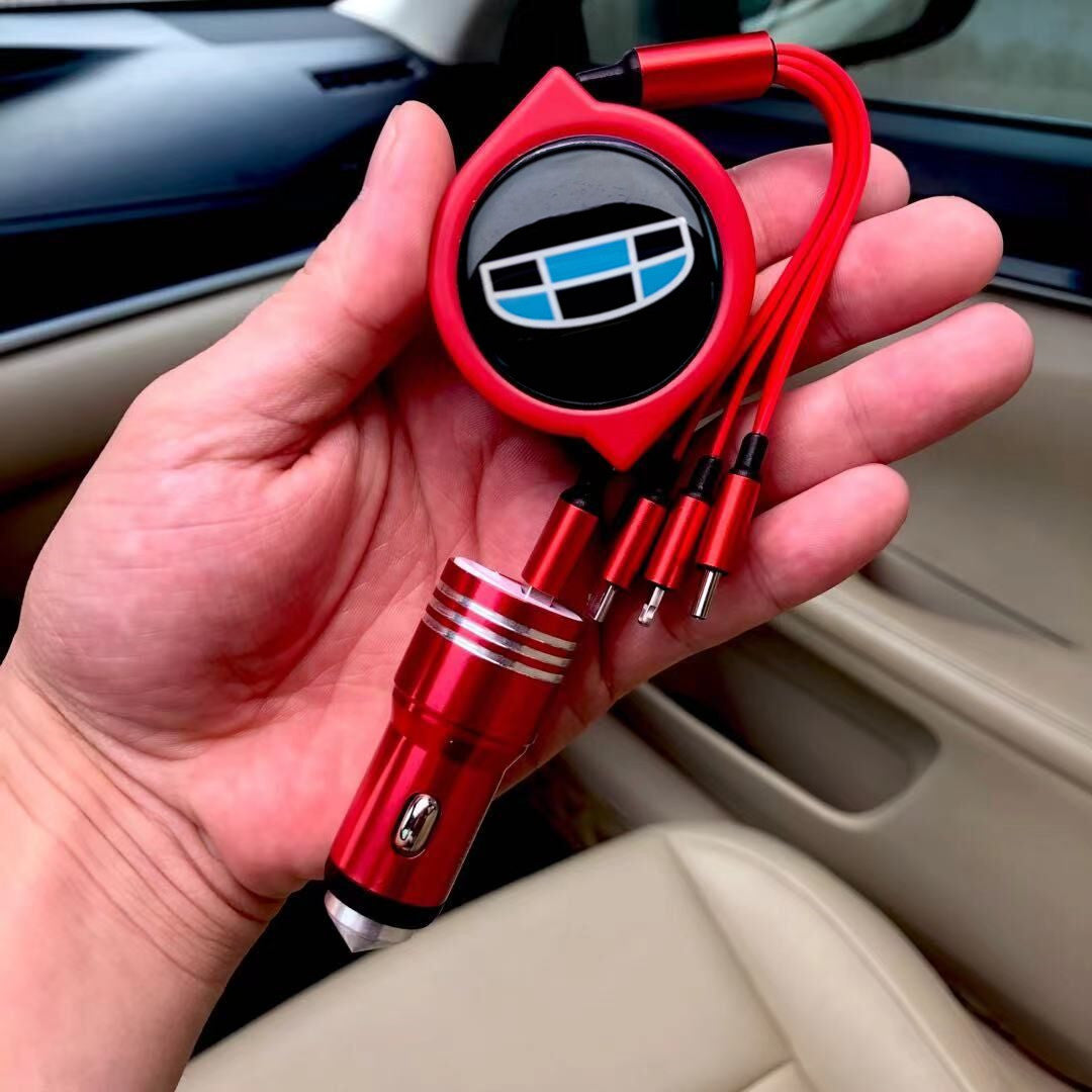 3 в 1 прибиращ се кабел за данни за кола + безплатно зарядно за кола