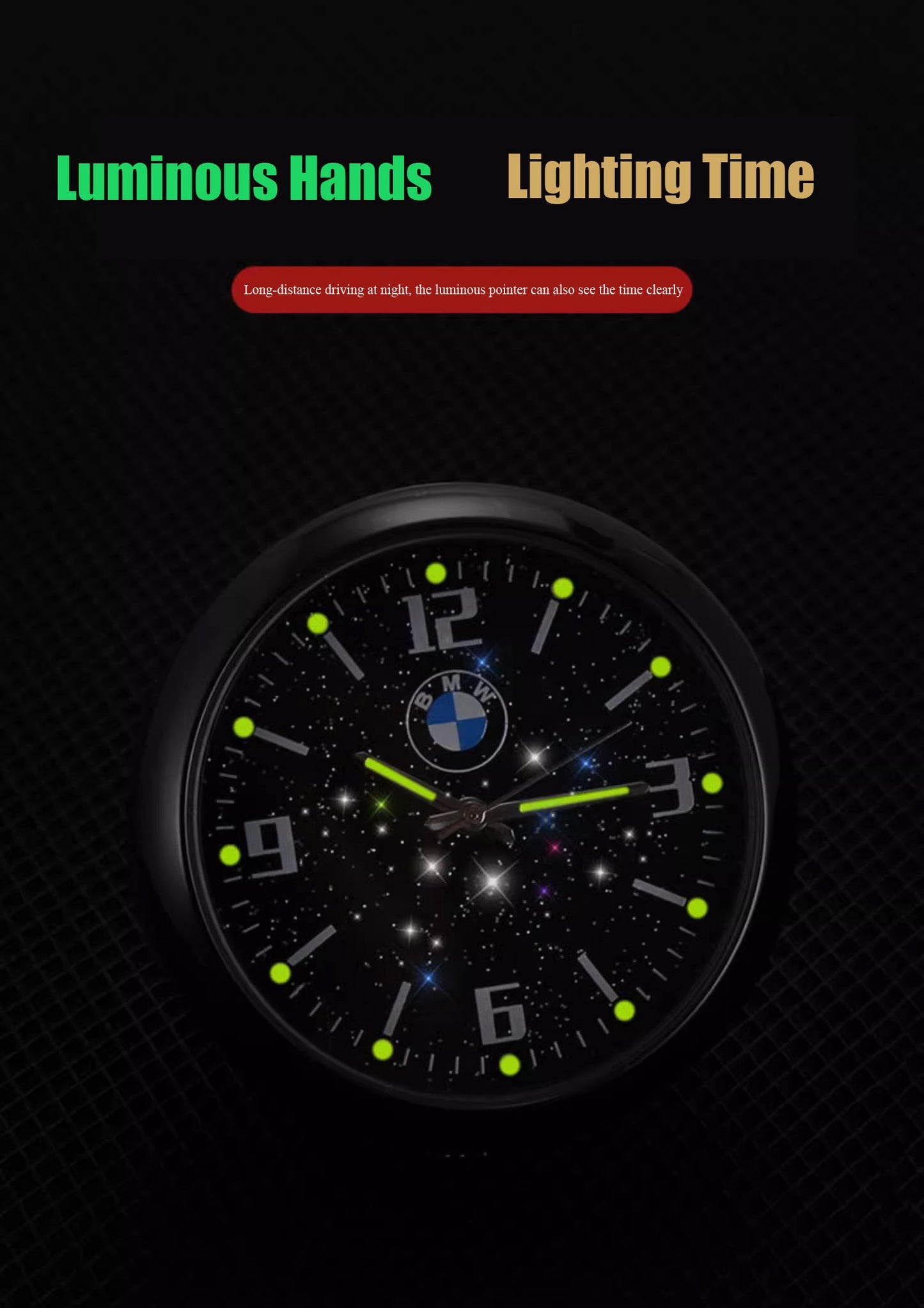 Гореща разпродажба ✨50% отстъпка ✨Светящ кварцов часовник за кола
