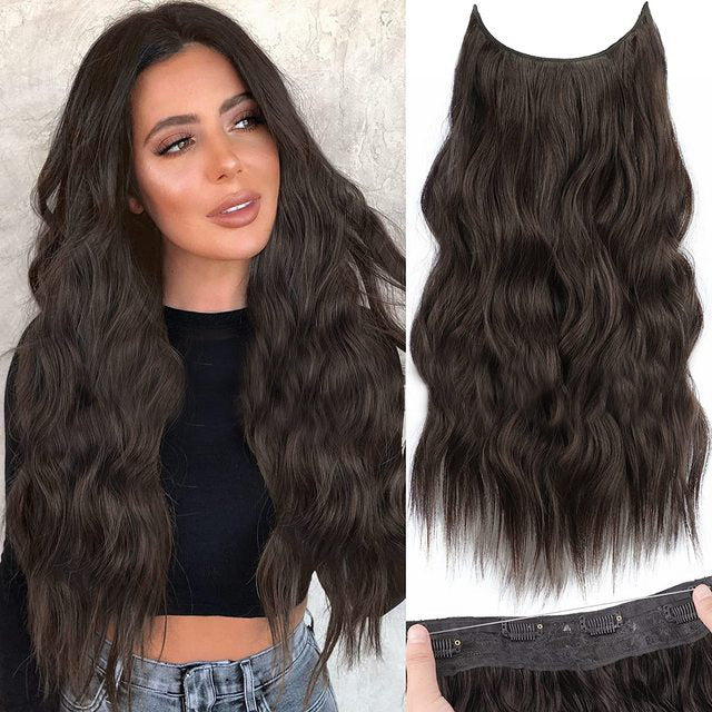 💖 50% НАМАЛЕНИЕ СЕГА! 💁 Дамска дълга вълнообразна перука с омбре ефект - естествен вид, регулируема шапка, топлоустойчиви влакна за ежедневна прическа 🌟📦