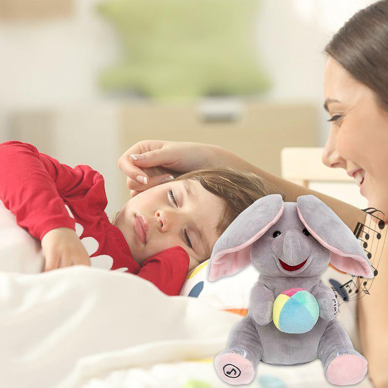 🎁🐘 Luštna plišasta igrača slonček za igranje skrivalnic