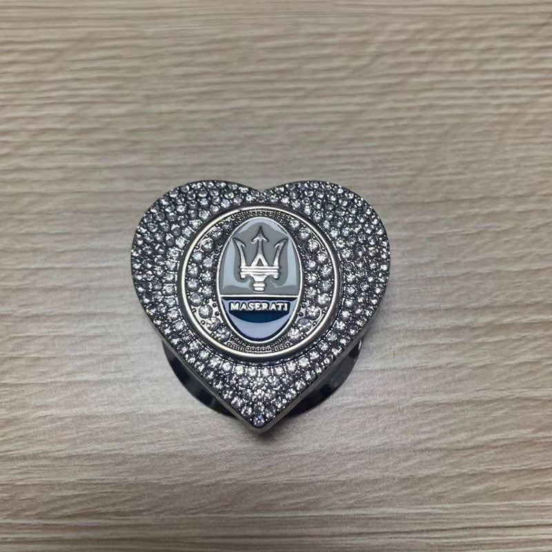 Гореща разпродажба 2025 г.🔥Защитен калъф за стартиране с един бутон във формата на сърце, инкрустиран с диаманти