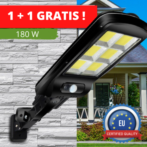 Соларна LED лампа 180W (Купувате 1, получавате 2 броя)
