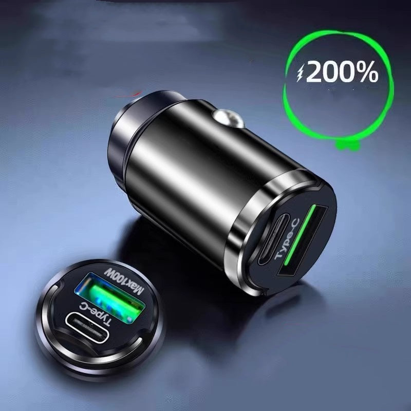 Скрито зарядно за кола с два USB порта
