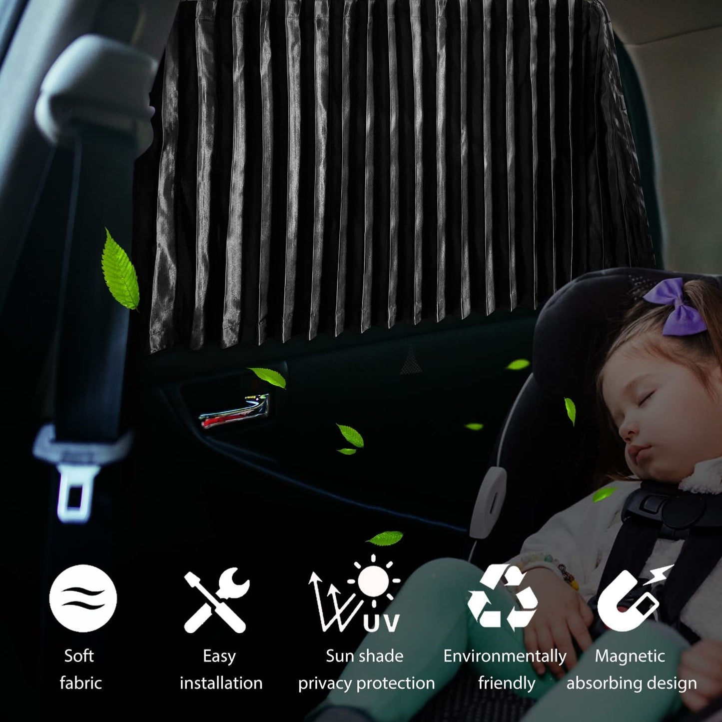 🔥Универсален магнитен сенник за страничното стъкло на автомобила