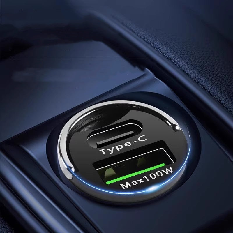Скрито зарядно за кола с два USB порта
