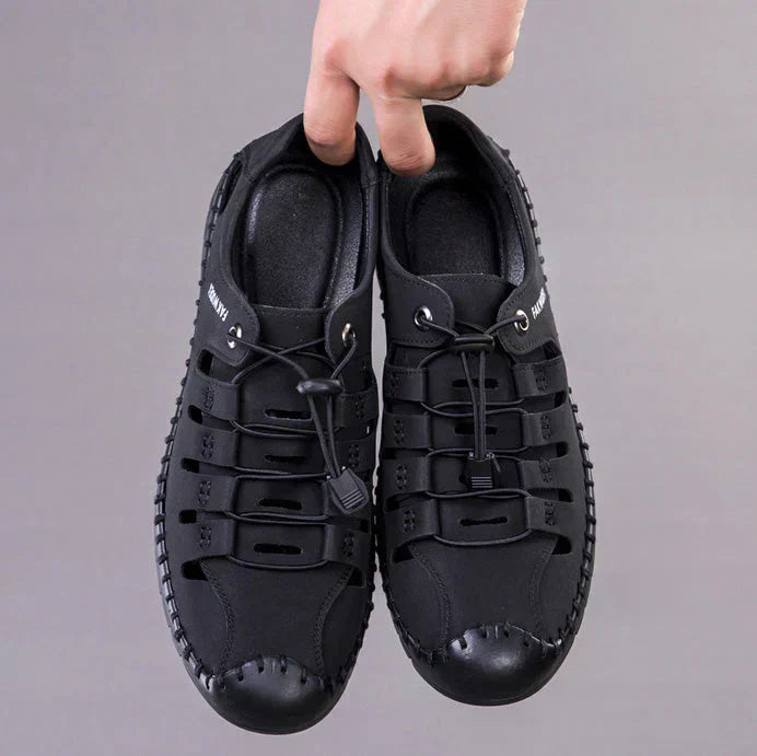 🔥Skórzane sandały Aviator z zawiniętym noskiem👞