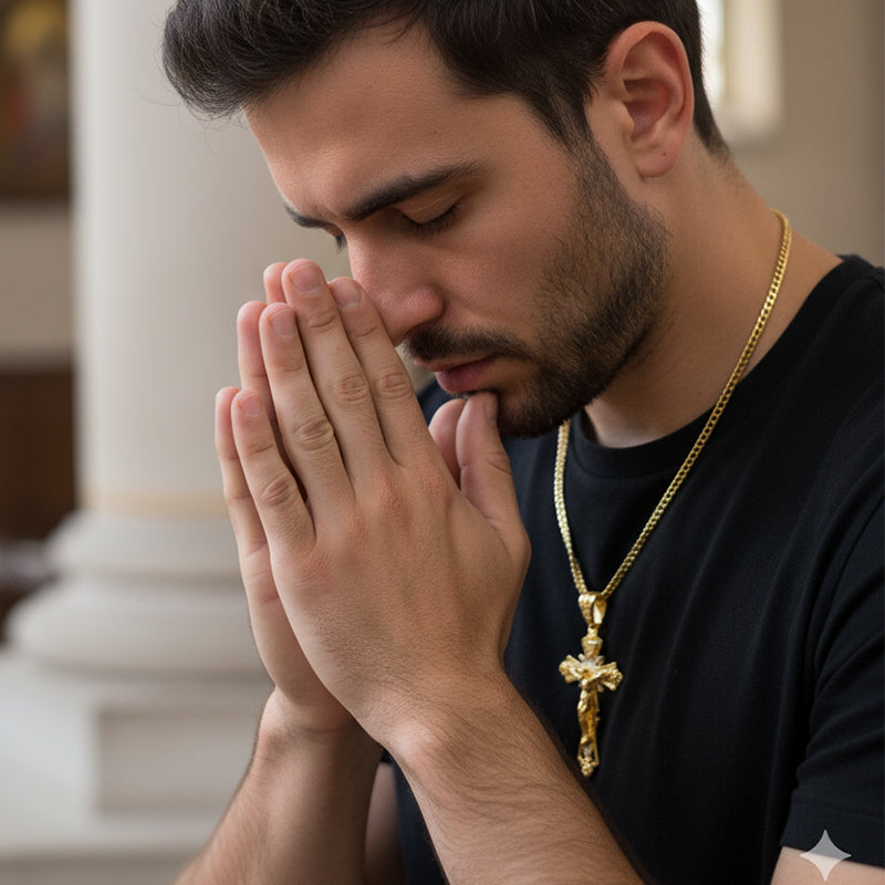 ✨Колие с медальон, изобразяващ Исус