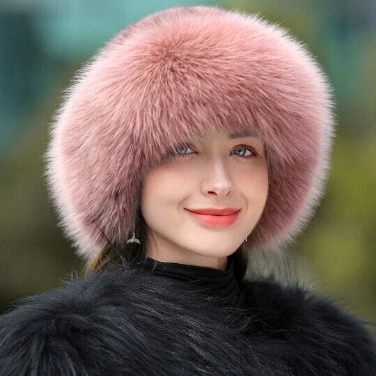 Дамска зимна шапка от дебел косъм