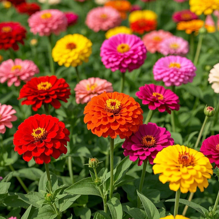 🌺Двойни семена от циния в смесени цветове