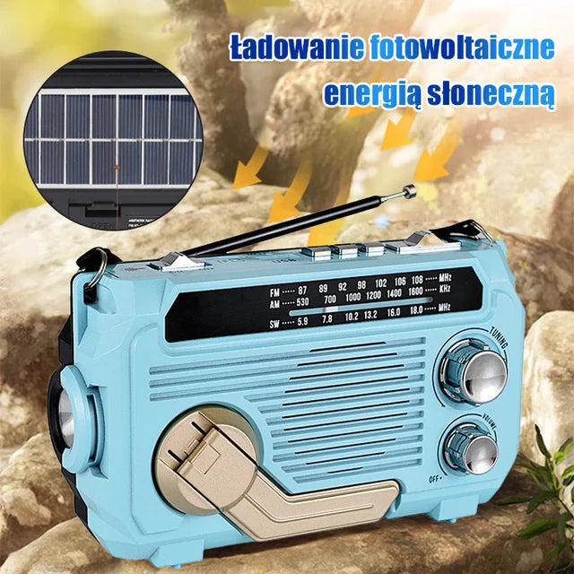 Ročni radio s funkcijo zasilnega polnjenja