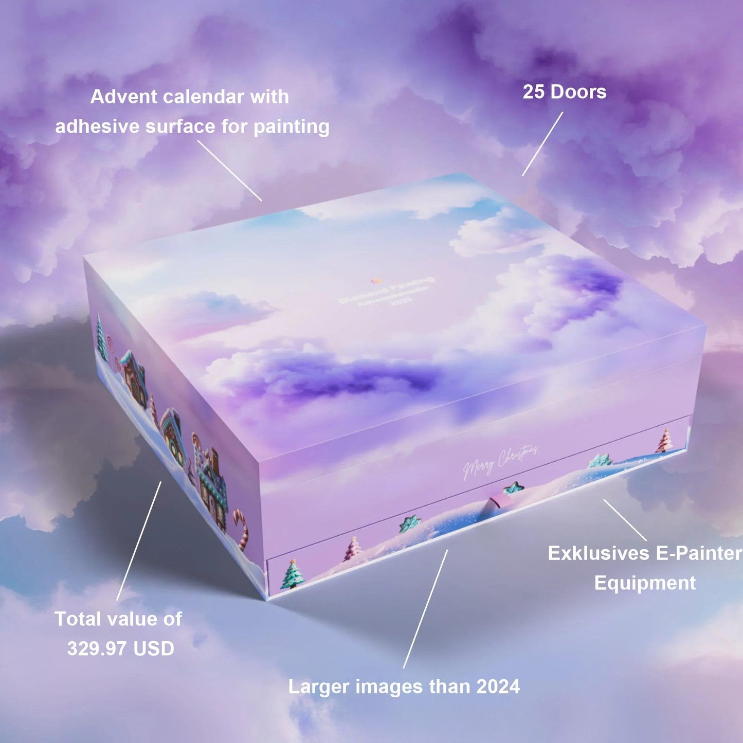 💎2025 XXL Адвент календар с диамантена картина