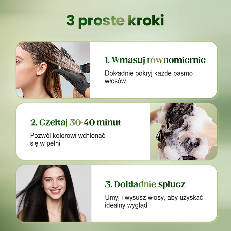 🔥Нежна билкова боя за коса за бързо боядисване