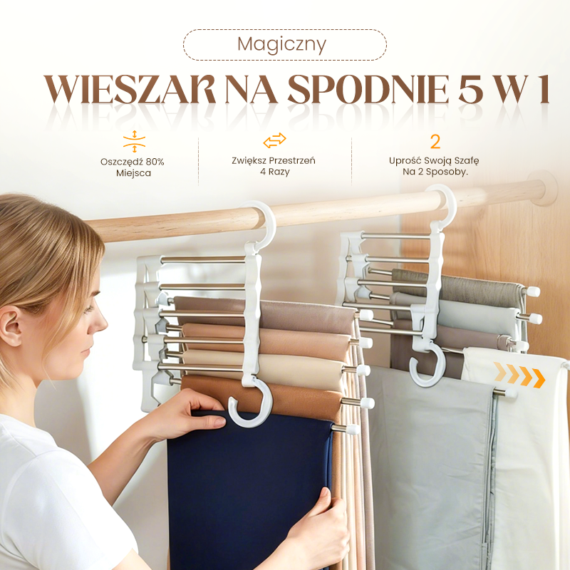 Wielofunkcyjny wieszak na spodnie