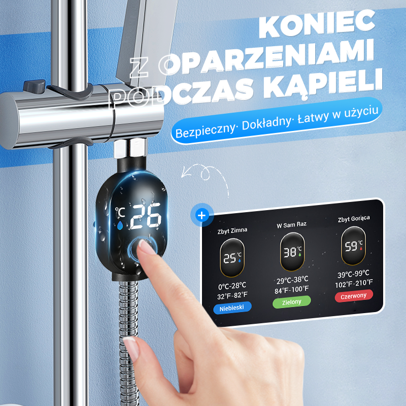 💧Termometer za prhanje🌡️ Nič več ugibanja – takojšnja temperatura! 🚿