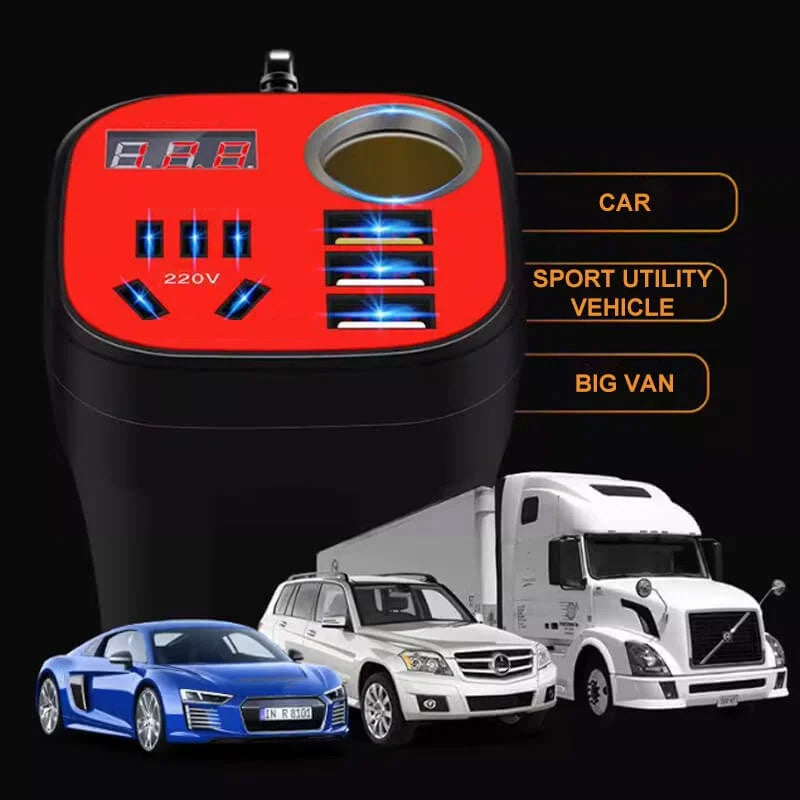 Автомобилен конвертор тип Cup Inverter QC Charger