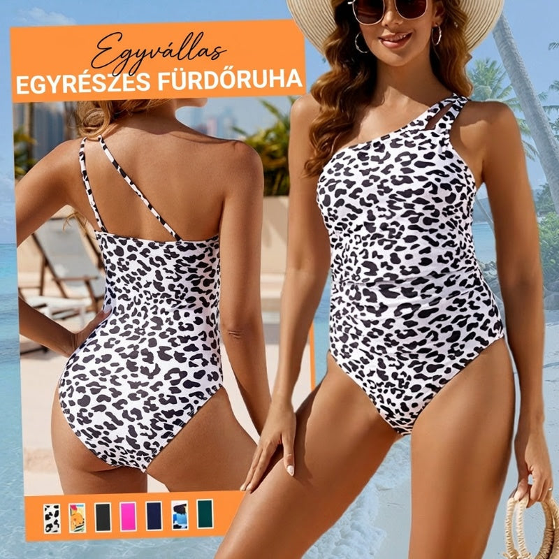 🔥 S-2XL 🍀 Дамски бански костюм с едно рамо 🏖️👙