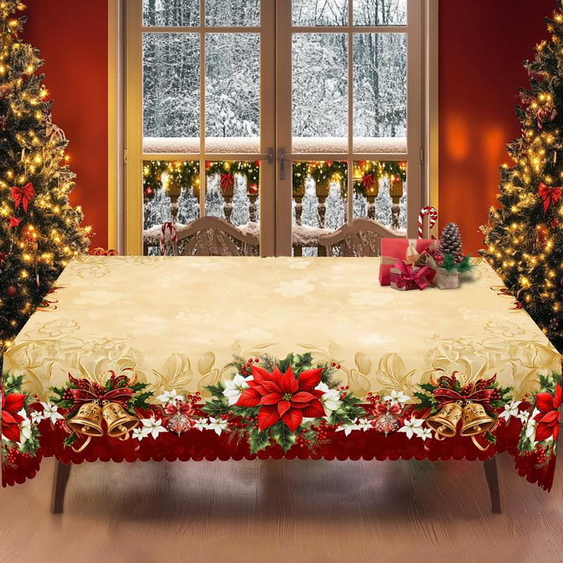 Премиум коледна покривка - очарователен мотив на Дядо Коледа и елени за радостни моменти със семейството