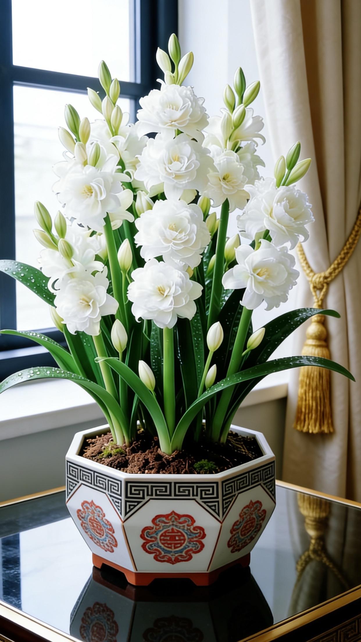 🌼 Dvojne čebulice tuberoze – svetel vonj za vaš vrt