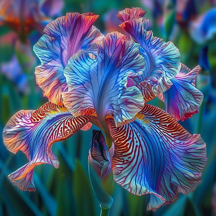 ⚜️Redek, visok bradati iris (premium sorta s koreninami)