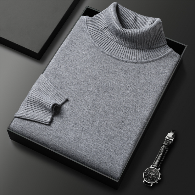 Męski sweter premium w jednolitym kolorze