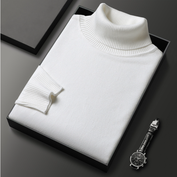 Męski sweter premium w jednolitym kolorze