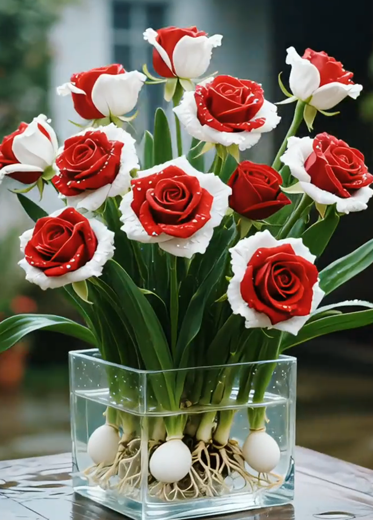 🌈Хидропонни, редки, двуцветни розови луковици: цветно чудо на природата 🌹