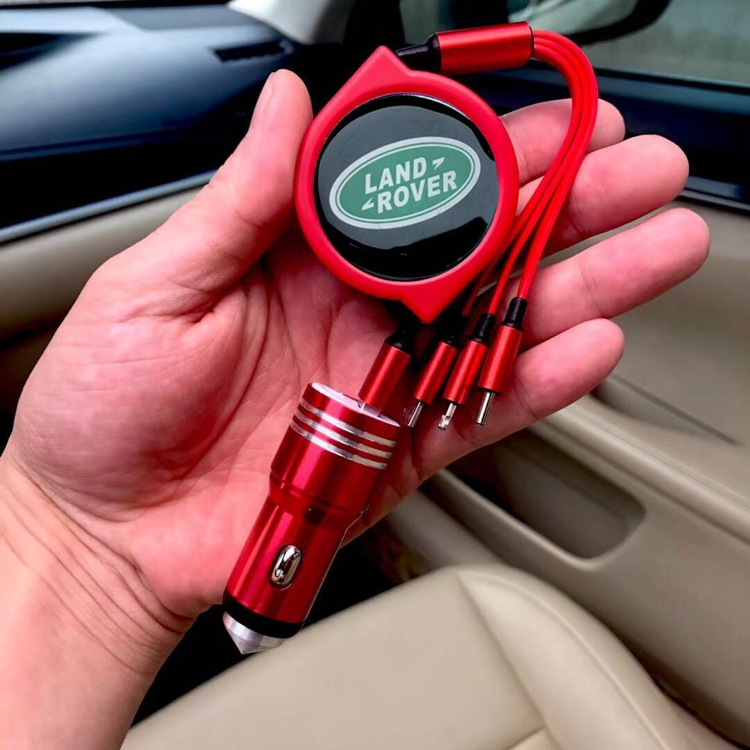 3 в 1 прибиращ се кабел за данни за кола + безплатно зарядно за кола