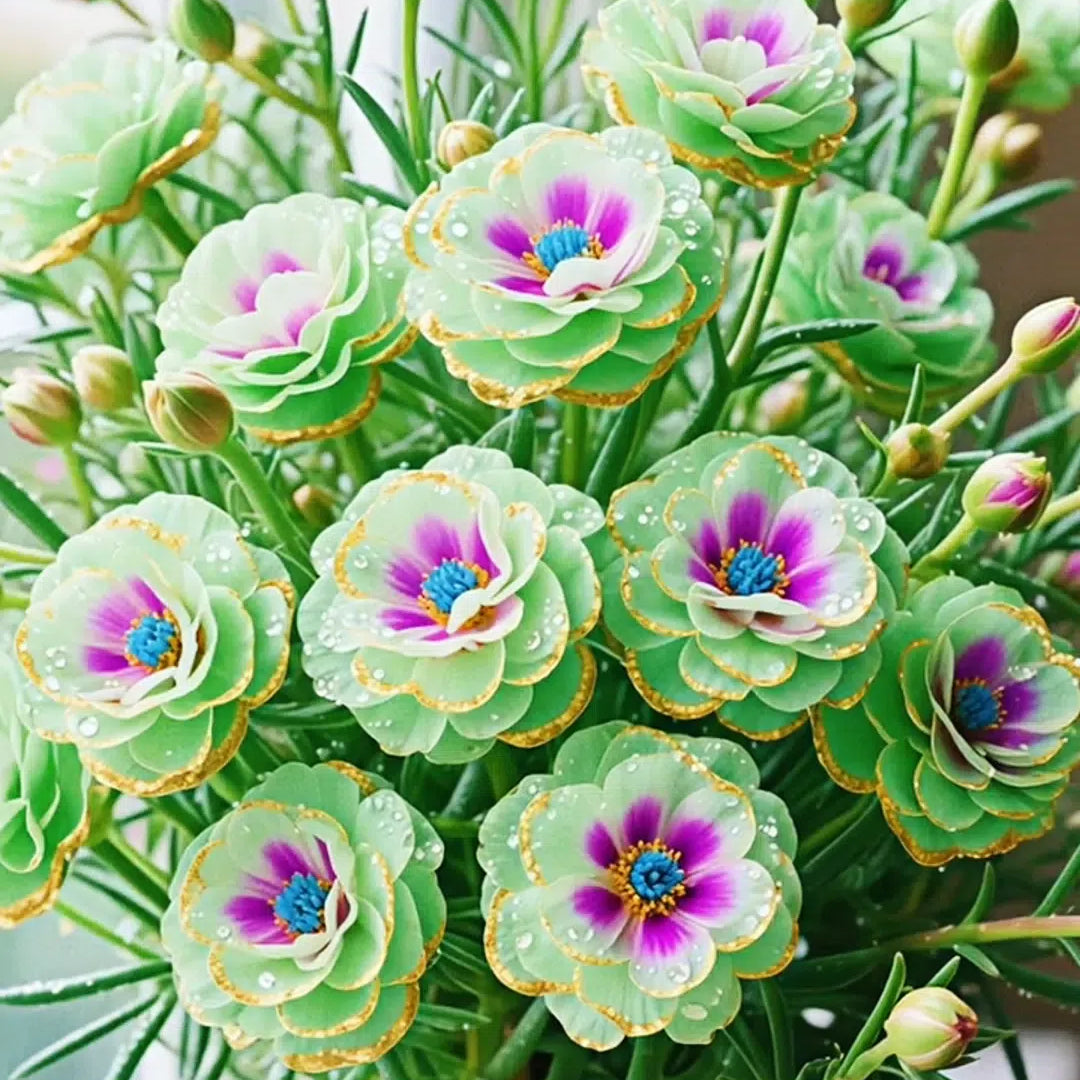 Golden Lace Portulaca🌸✨ Разкошни двойни цветове за безпроблемно лято