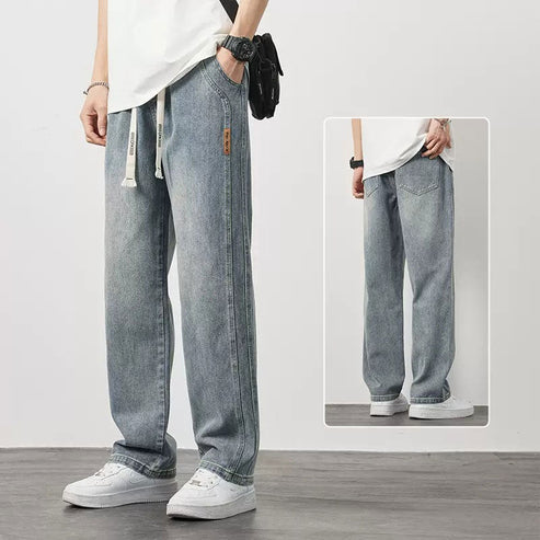 👖Moške ohlapne ravne kavbojke