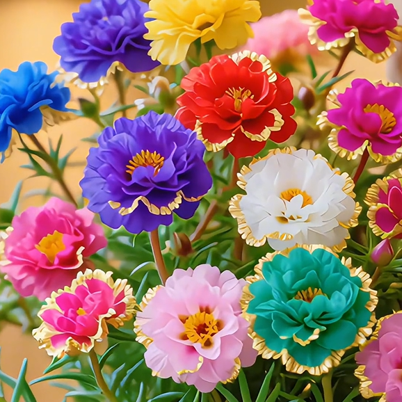Golden Lace Portulaca🌸✨ Разкошни двойни цветове за безпроблемно лято