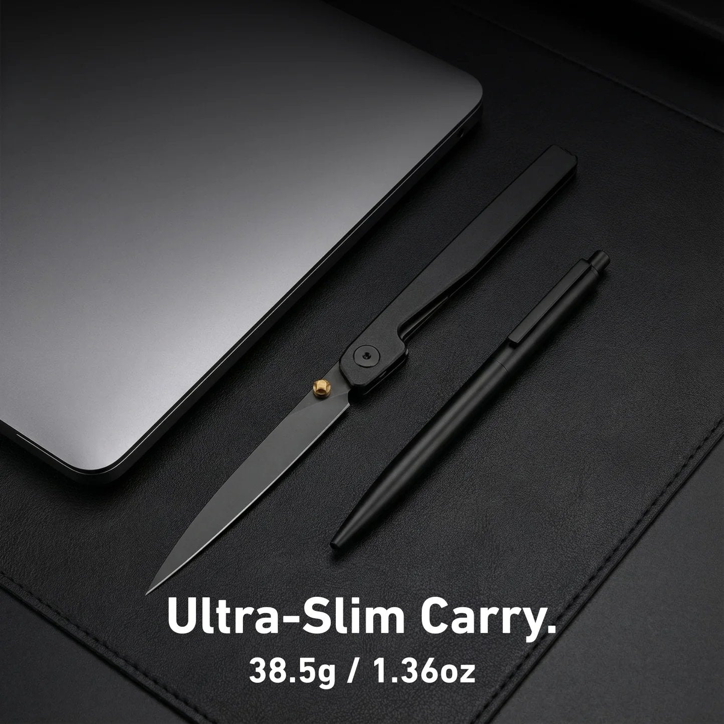 🔥Ostatni dzień wyprzedaży - 50% zniżki🎉Nóż Lanky Liner Lock Front Flipper z czarną aluminiową rękojeścią