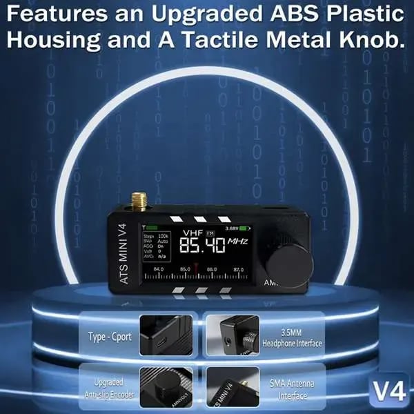 📻Ulepszony odbiornik radiowy ATS Mini V4 Si4732 All Band DSP