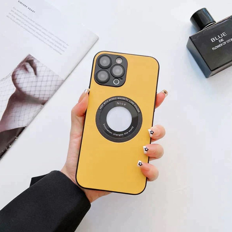 Магнитен кожен калъф за iPhone