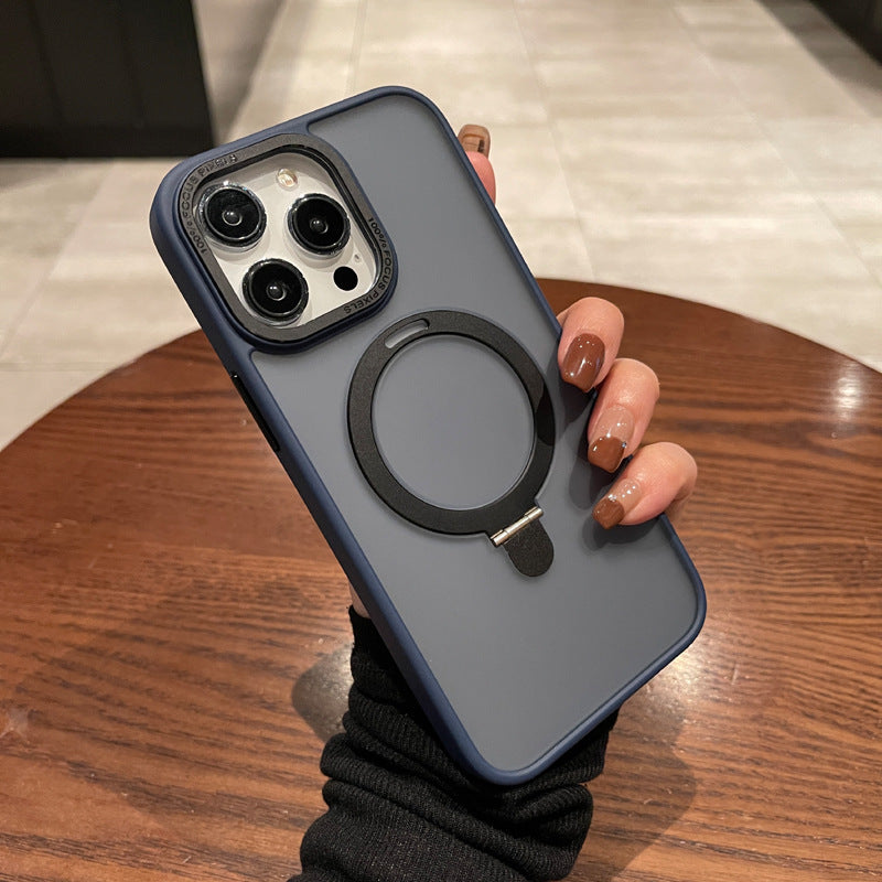 Невидима стойка, матов магнитен калъф за iPhone