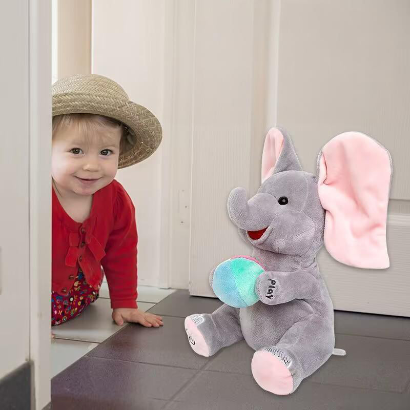 🎁🐘 Luštna plišasta igrača slonček za igranje skrivalnic