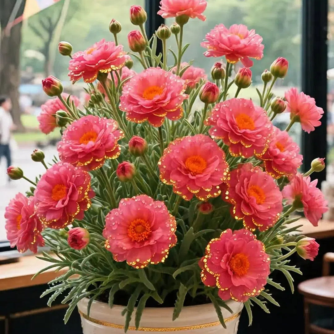 Golden Lace Portulaca🌸✨ Разкошни двойни цветове за безпроблемно лято