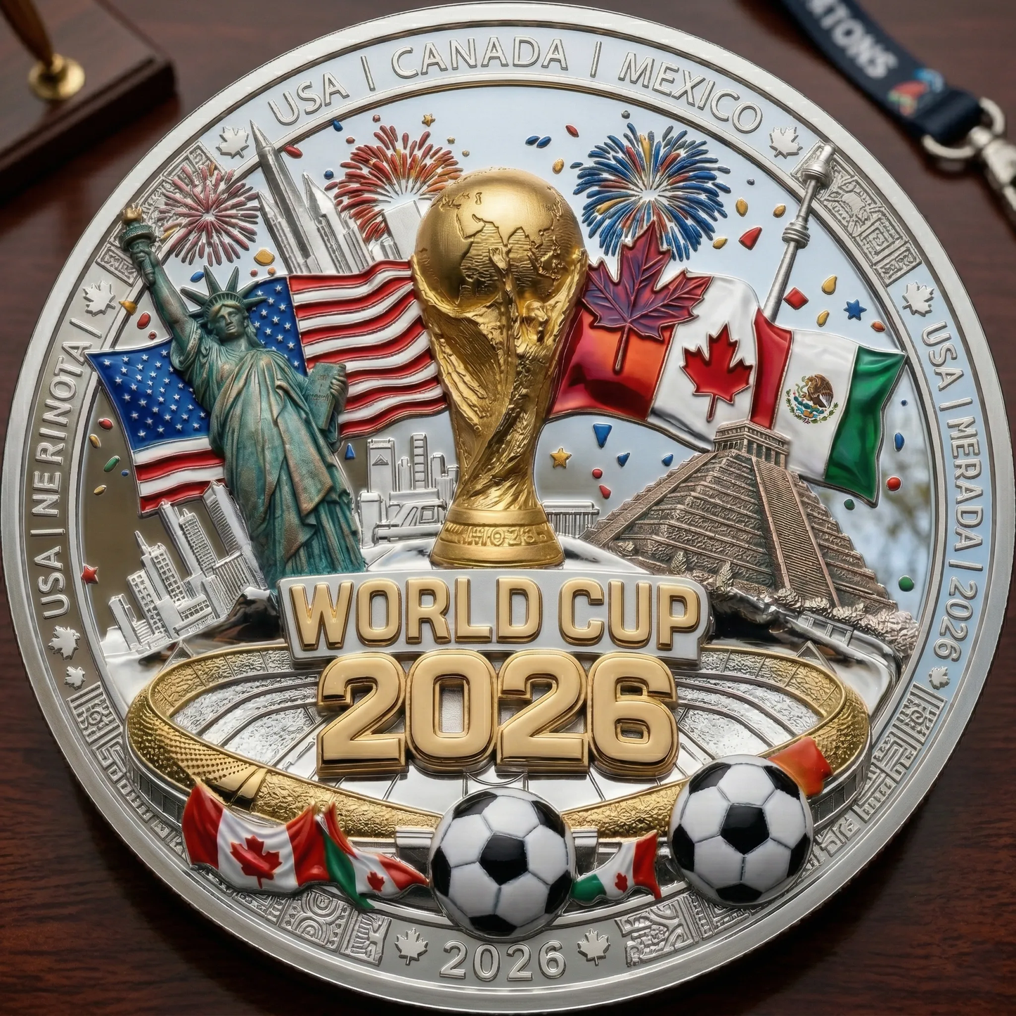 ⚽Монета „Предизвикателство за Световното първенство по футбол 2026“🏆 ★ЛИМИТИРАНО ИЗДАНИЕ • НАЛИЧНИ СА САМО 2026 БРОЯ★