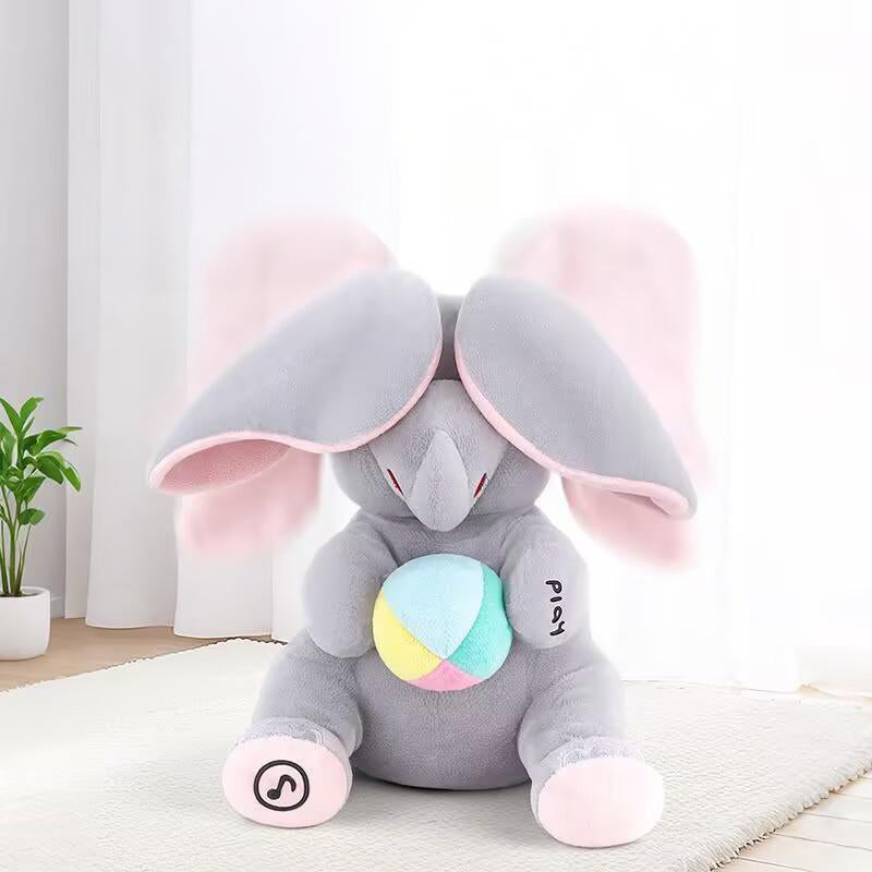 🎁🐘 Luštna plišasta igrača slonček za igranje skrivalnic