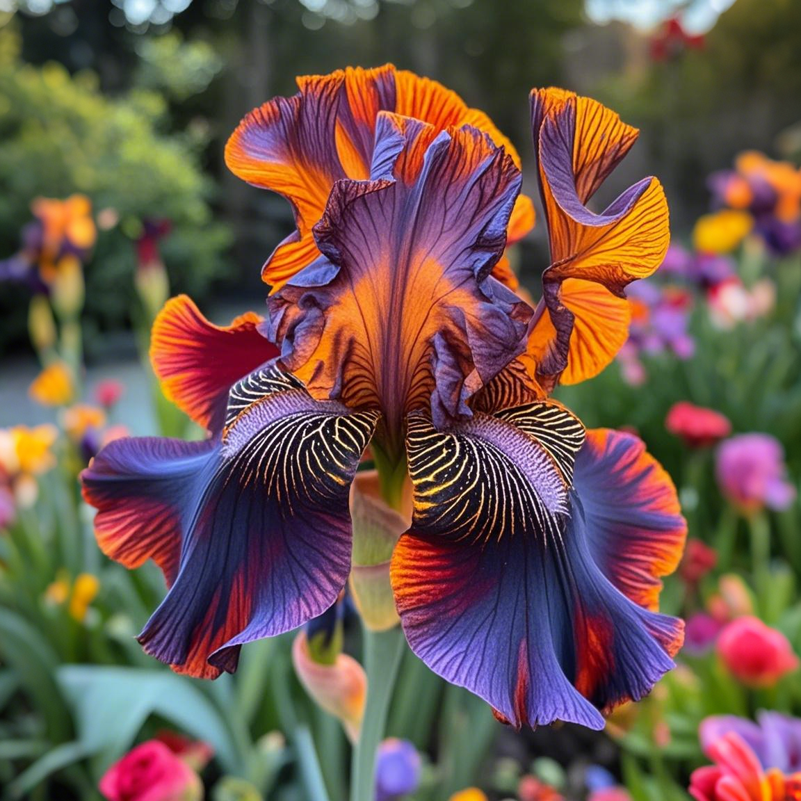 ⚜️Redek, visok bradati iris (premium sorta s koreninami)